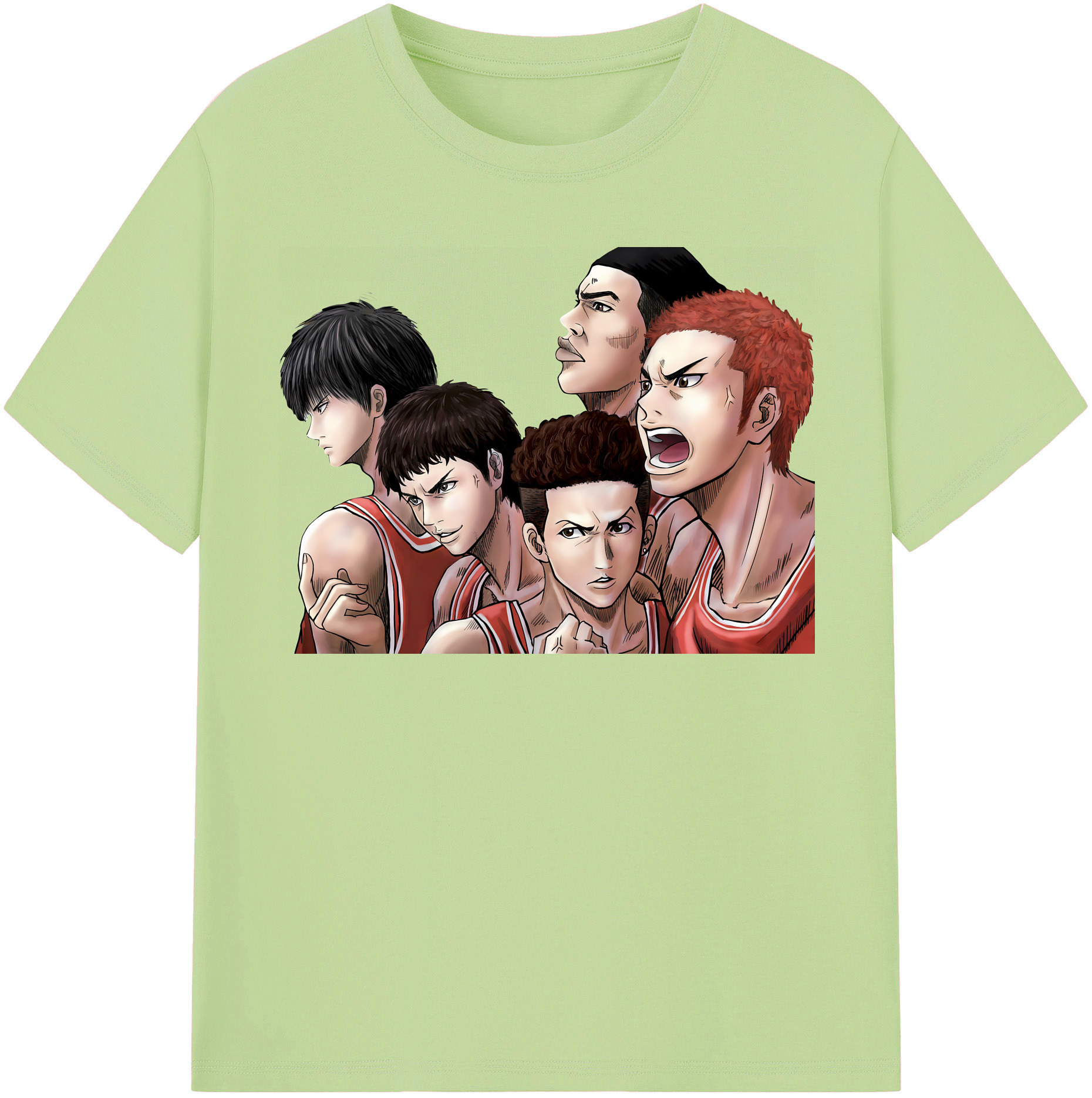 SLAM DUNK／スラムダンク 綿100％半袖Tシャツ（フロントプリント）